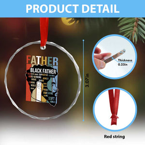 African American Black Father Crystal Glass Ornament Fathers Day Juneteenth TS11 Print Your Wear