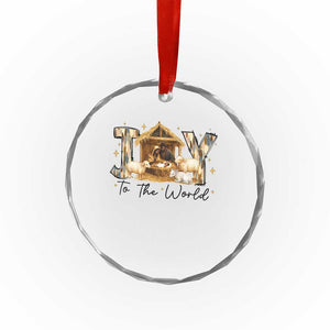 African American Christmas Nativity Scene Crystal Glass Ornament Joy To The World Afro Black Jesus TS11 Print Your Wear