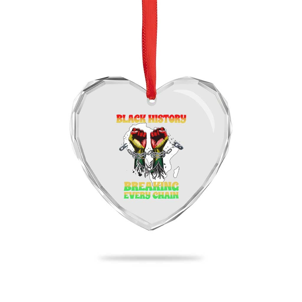African American Civil Rights Gift Heart Crystal Glass Ornament Breaking Every Chain TS12 Print Your Wear