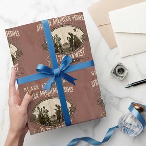 African American Cowboy Wrapping Paper Roll Black Frontiers African American Heroes In The Old West TS11 Mocha Print Your Wear