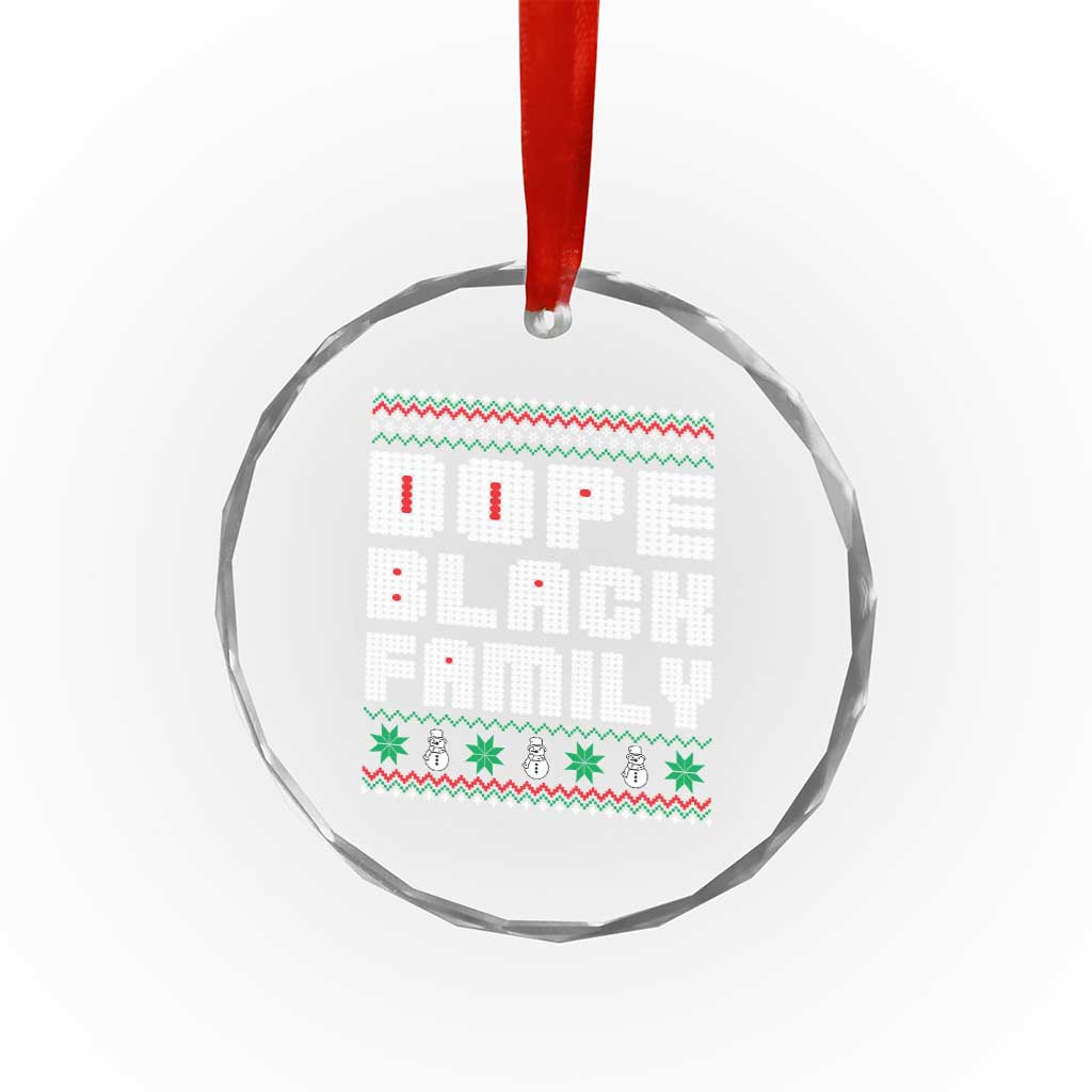 African American Family Crystal Glass Ornament Dope Black Family Matching Ugly Xmas TS10 Print Your Wear