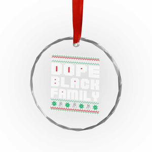 African American Family Crystal Glass Ornament Dope Black Family Matching Ugly Xmas TS10 Print Your Wear