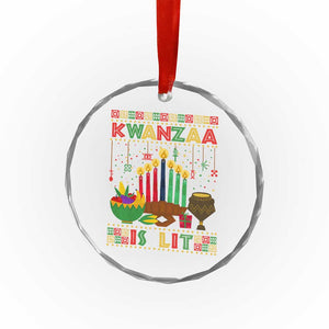 African American Kwanzaa Is Lit Crystal Glass Ornament TS09 Print Your Wear