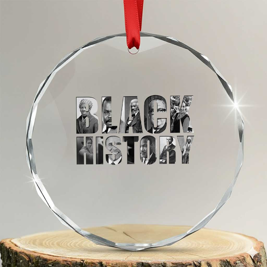 African American Leaders Crystal Glass Ornament Black History Month Legends TS12 Transparent Glass 3'' Circle Print Your Wear