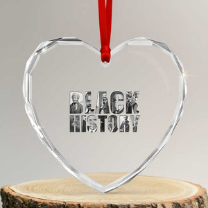 African American Leaders Heart Crystal Glass Ornament Black History Month Legends TS12 Transparent Glass 3'' Heart Print Your Wear