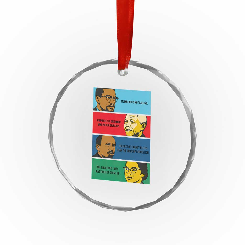 African American Leaders History Quote Gift Crystal Glass Ornament TS12 Print Your Wear