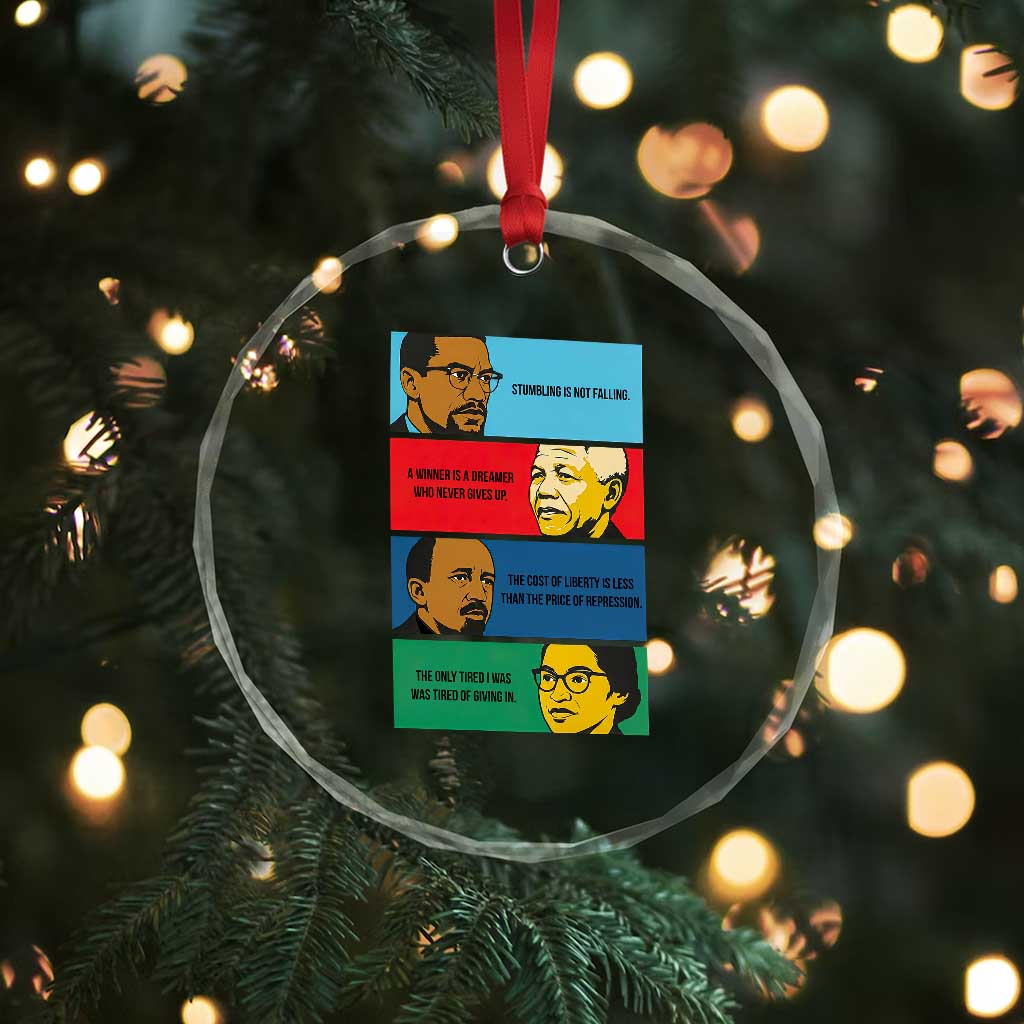 African American Leaders History Quote Gift Crystal Glass Ornament TS12 Print Your Wear