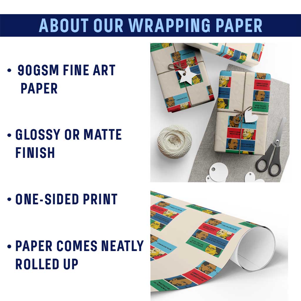 African American Leaders History Quote Gift Wrapping Paper Roll TS12 Print Your Wear
