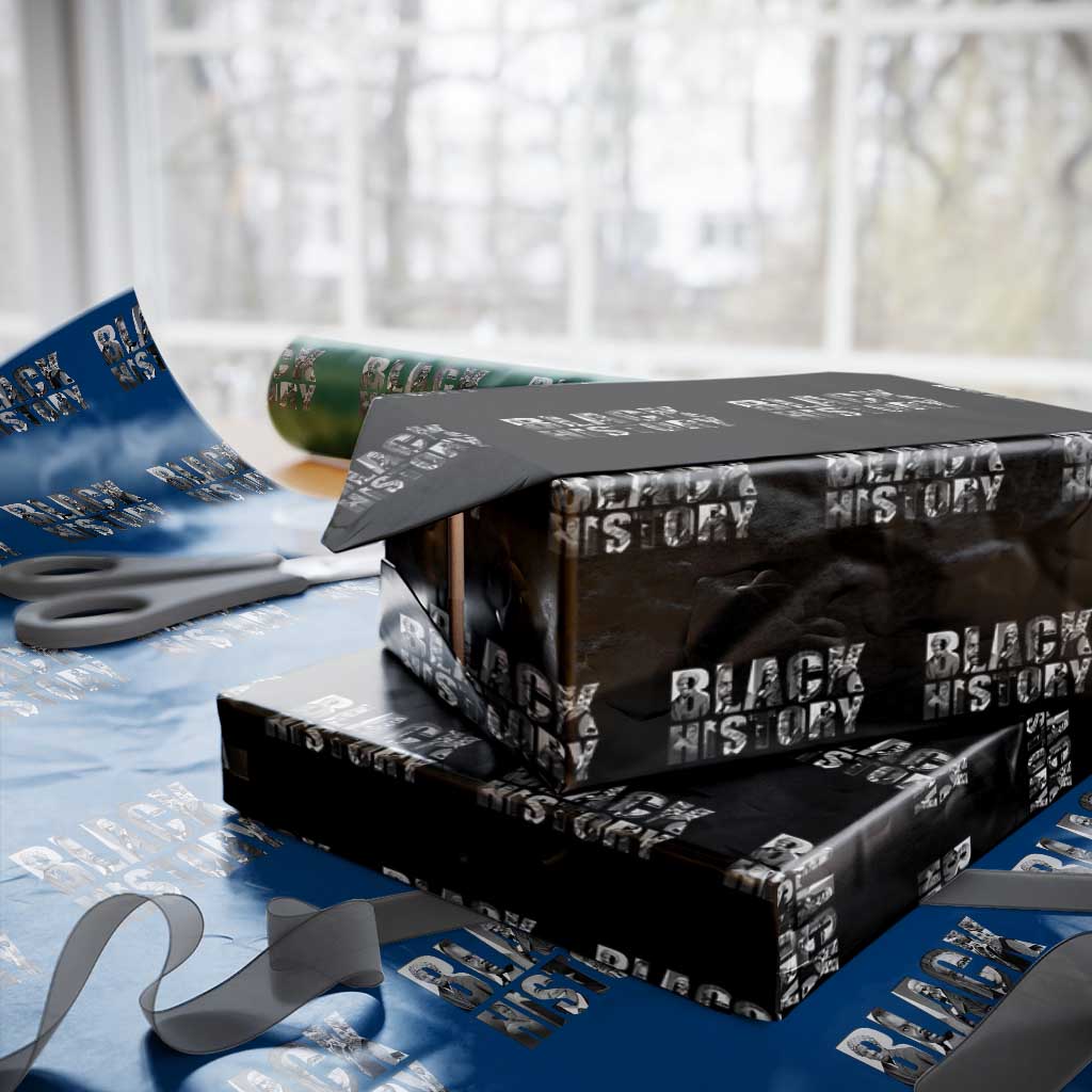 African American Leaders Wrapping Paper Roll Black History Month Legends TS12 Black Print Your Wear
