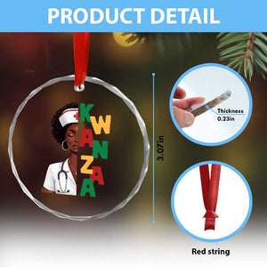 African American Nurse Crystal Glass Ornament Joyful Kwanzaa Celebration Gift TS12 Print Your Wear