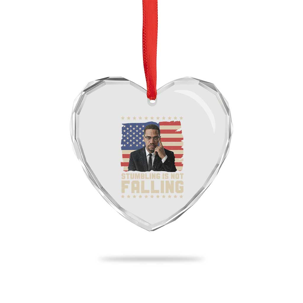 African American Pride Gift Heart Crystal Glass Ornament Malcolm X TS12 Print Your Wear