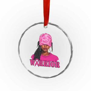 African American Warrior Breast Cancer Crystal Glass Ornament Pink Ribbon TS11 Print Your Wear