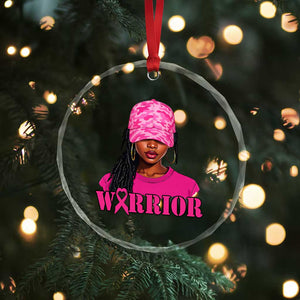 African American Warrior Breast Cancer Crystal Glass Ornament Pink Ribbon TS11 Print Your Wear
