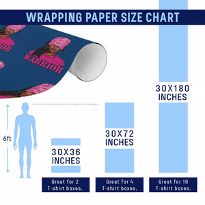 African American Warrior Breast Cancer Wrapping Paper Roll Pink Ribbon TS11 Print Your Wear