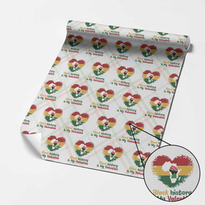 African American Women Pride Wrapping Paper Roll Black History Is My Valentine TS12 Christmas Plaid Print Your Wear