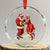 African American Xmas Crystal Glass Ornament Black Santa Mr Mrs Claus Dancing TS09 Transparent Glass 3'' Circle Print Your Wear