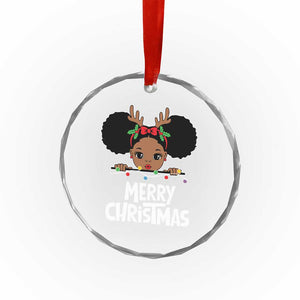 African American Xmas Crystal Glass Ornament Cute Black Girl Kids Merry Christmas TS09 Print Your Wear