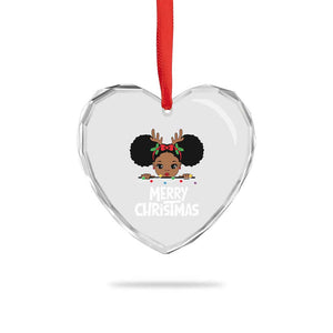 African American Xmas Heart Crystal Glass Ornament Cute Black Girl Kids Merry Christmas TS09 Print Your Wear