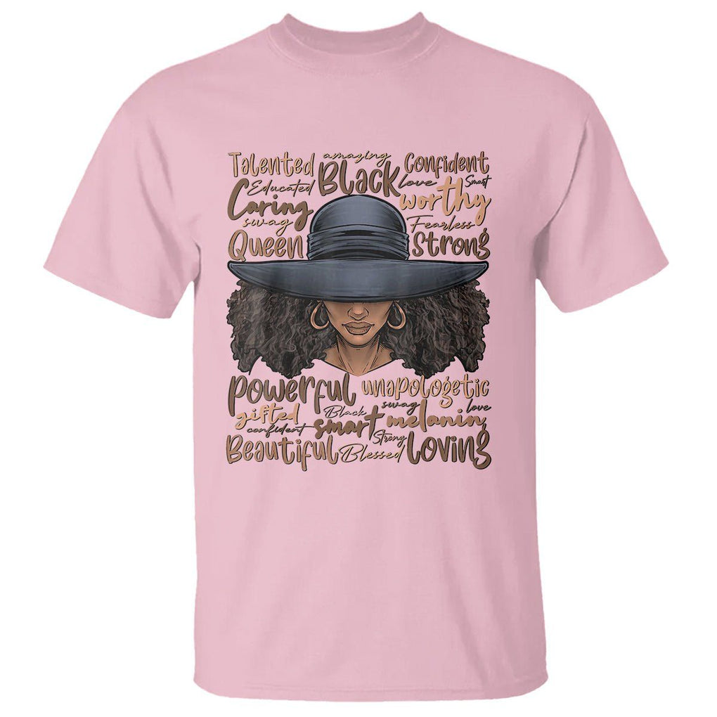 African Black History African American Ladies Juneteenth T Shirt TS01 Light Pink Printyourwear