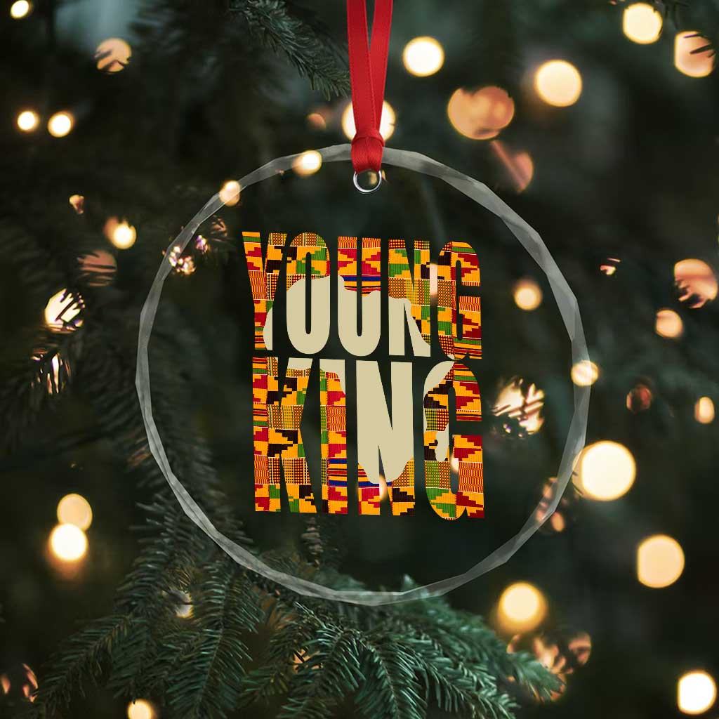 African Kente Crystal Glass Ornament Young King for Boys Men TS02 Print Your Wear