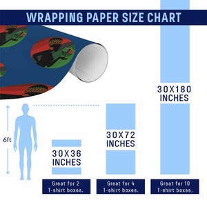 African Woman With Kinara Wrapping Paper Roll Happy Kwanzaa Cultural Pride Gift - Print Your Wear