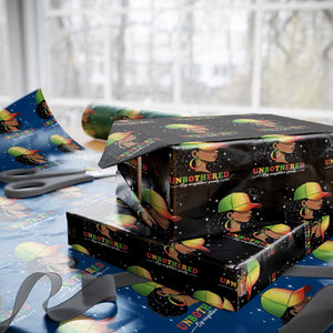 Afro African American Wrapping Paper Roll Unbothered By Negative Souls Black Sassy Queen TS14 Black Print Your Wear