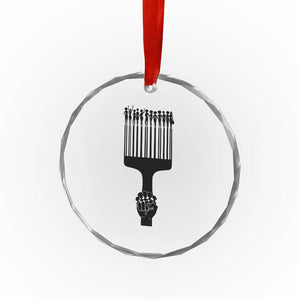 Afro Pick Comb Strong Black Power Fist Crystal Glass Ornament TS11 Print Your Wear
