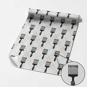 Afro Pick Comb Strong Black Power Fist Wrapping Paper Roll TS11 Christmas Plaid Print Your Wear