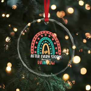 After Every Storm There Is A Rainbow Crystal Glass Ornament Pregnancy Announcement TS11 Print Your Wear