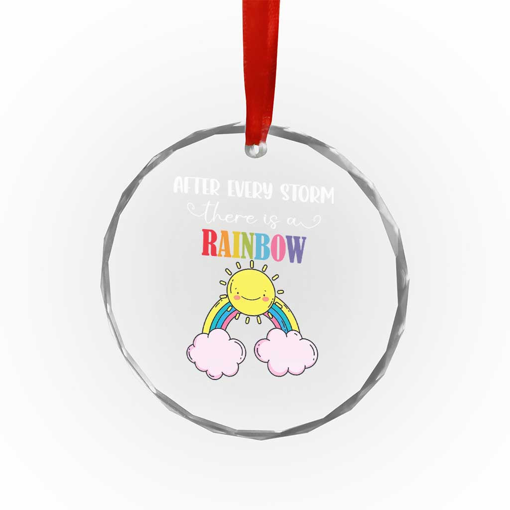 After Every Storm There Is A Rainbow Crystal Glass Ornament Sentimental Pregnancy Announcement TS11 Print Your Wear