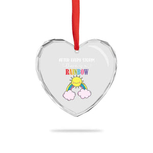 After Every Storm There Is A Rainbow Heart Crystal Glass Ornament Sentimental Pregnancy Announcement TS11 Print Your Wear