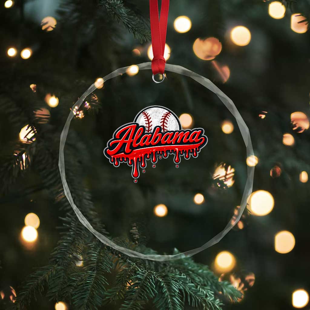 Alabama Baseball Crystal Glass Ornament Bama Sports Team Game Day TS10 Print Your Wear