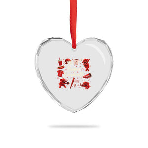 Alabama Baseball Heart Crystal Glass Ornament Cute Trendy Bama Fan Game Day Doodle TS10 Print Your Wear