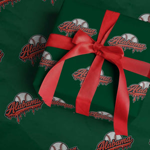 Alabama Baseball Wrapping Paper Roll Bama Sports Team Game Day TS10 Green Print Your Wear