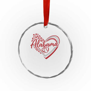 Alabama Fan Crystal Glass Ornament Bama Baseball Leopard Heart Graphic Game Day TS10 Print Your Wear