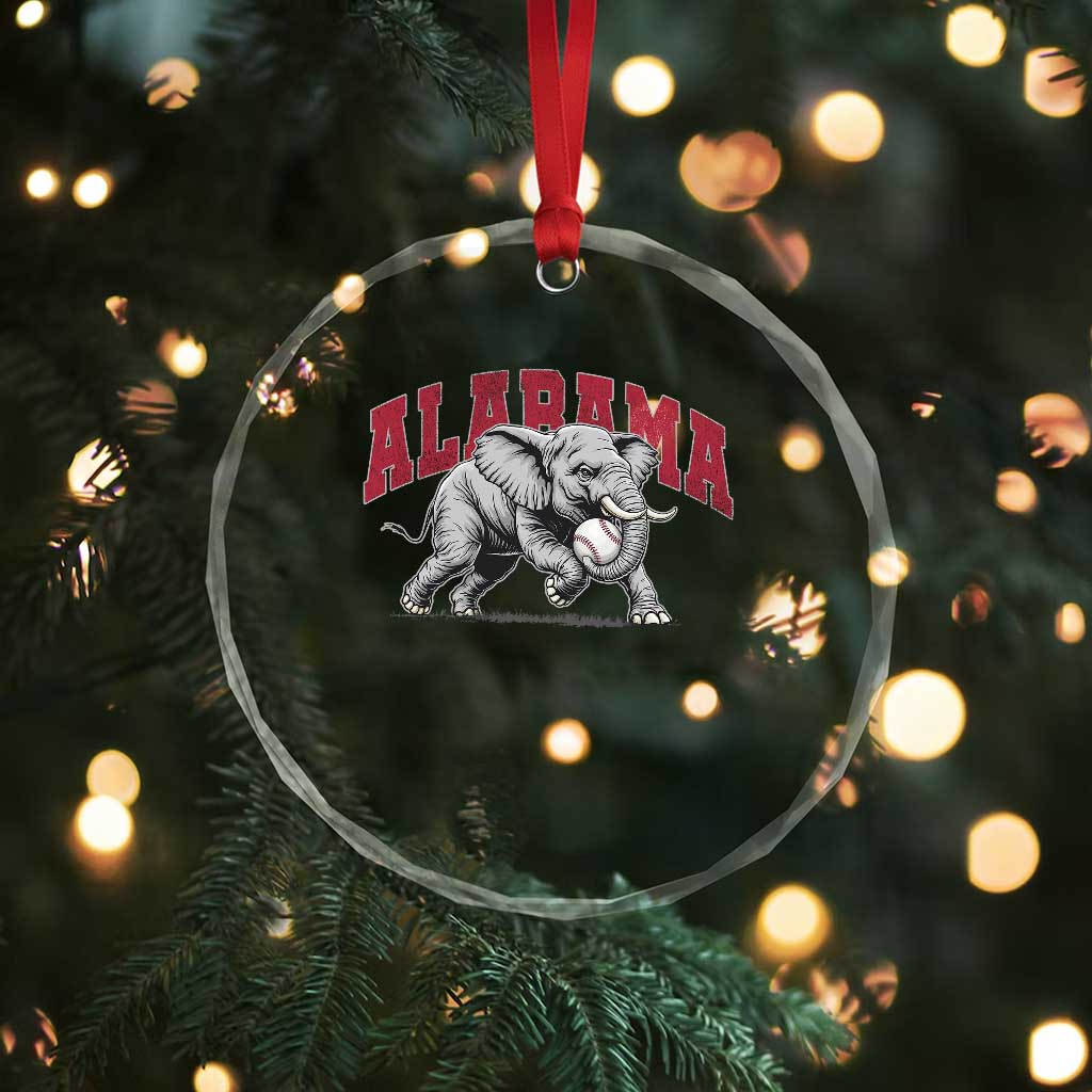 Alabama Fan Crystal Glass Ornament Baseball Bama Mascot Game Day TS10 Print Your Wear
