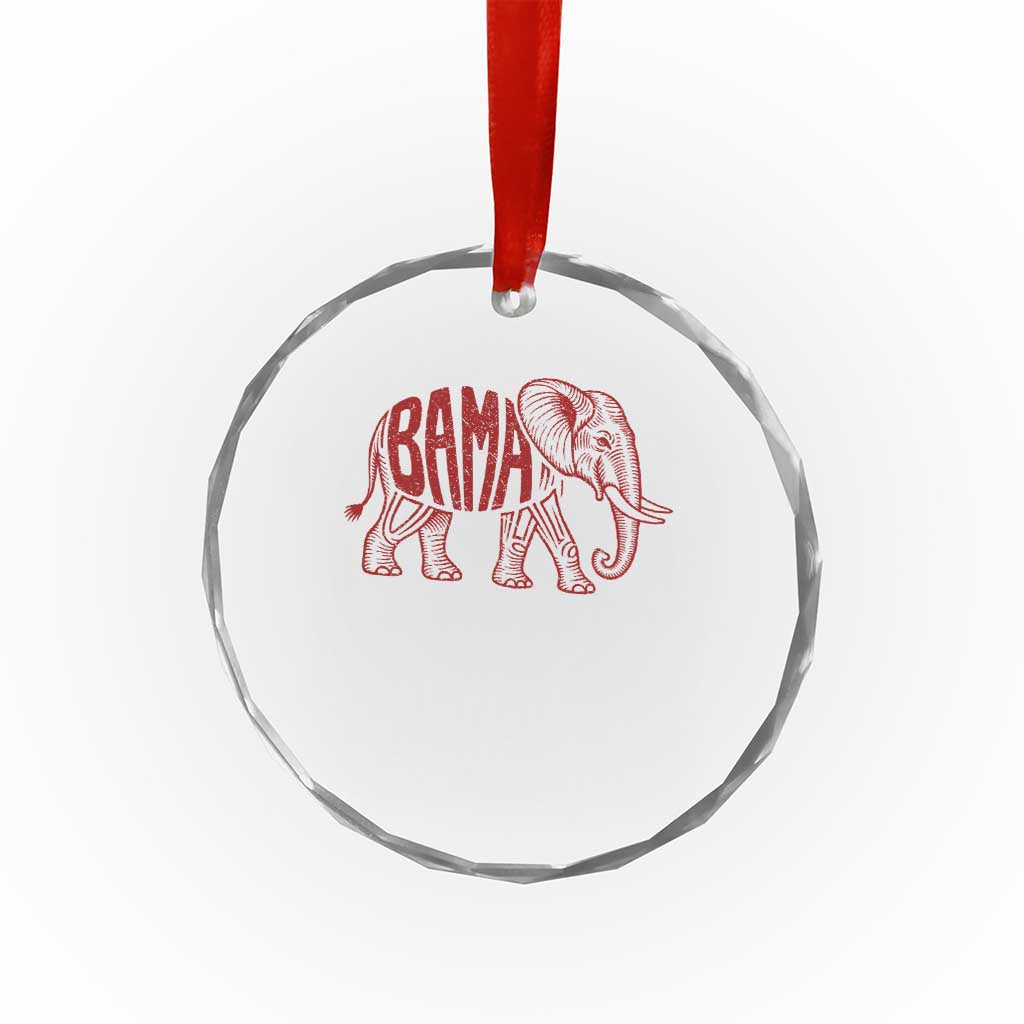 Alabama Fan Crystal Glass Ornament Retro Vintage City Elephant Bama Mascot Game Day TS10 Print Your Wear