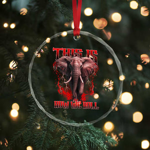 Alabama Fan Crystal Glass Ornament This Is How We Roll Bama Mascot Game Day TS10 Print Your Wear
