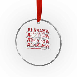 Alabama Fan Crystal Glass Ornament Vintage Bama Baseball Coquette Bow Women Girls Kids TS10 Print Your Wear