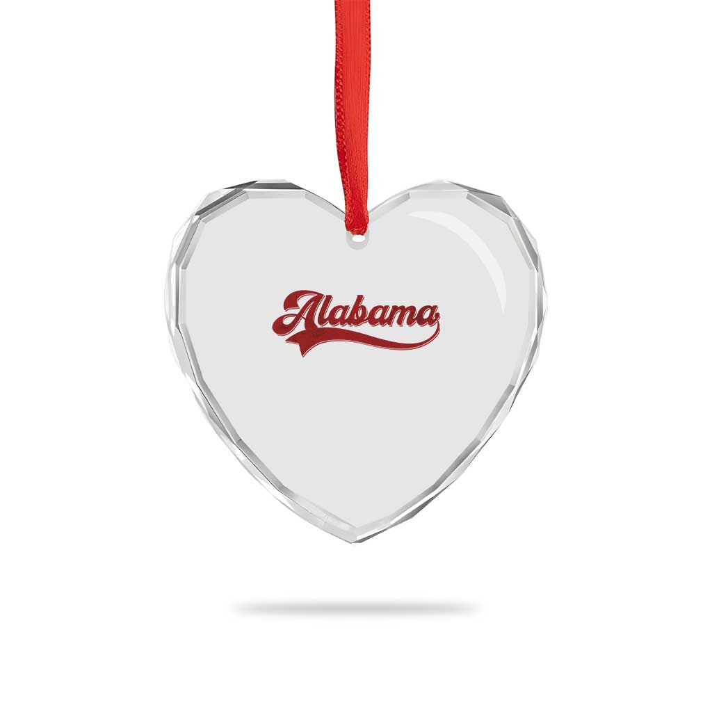 Alabama Fan Heart Crystal Glass Ornament Vintage City Athletic Sports Game Day TS10 Print Your Wear