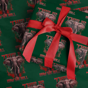 Alabama Fan Wrapping Paper Roll This Is How We Roll Bama Mascot Game Day TS10 Green Print Your Wear