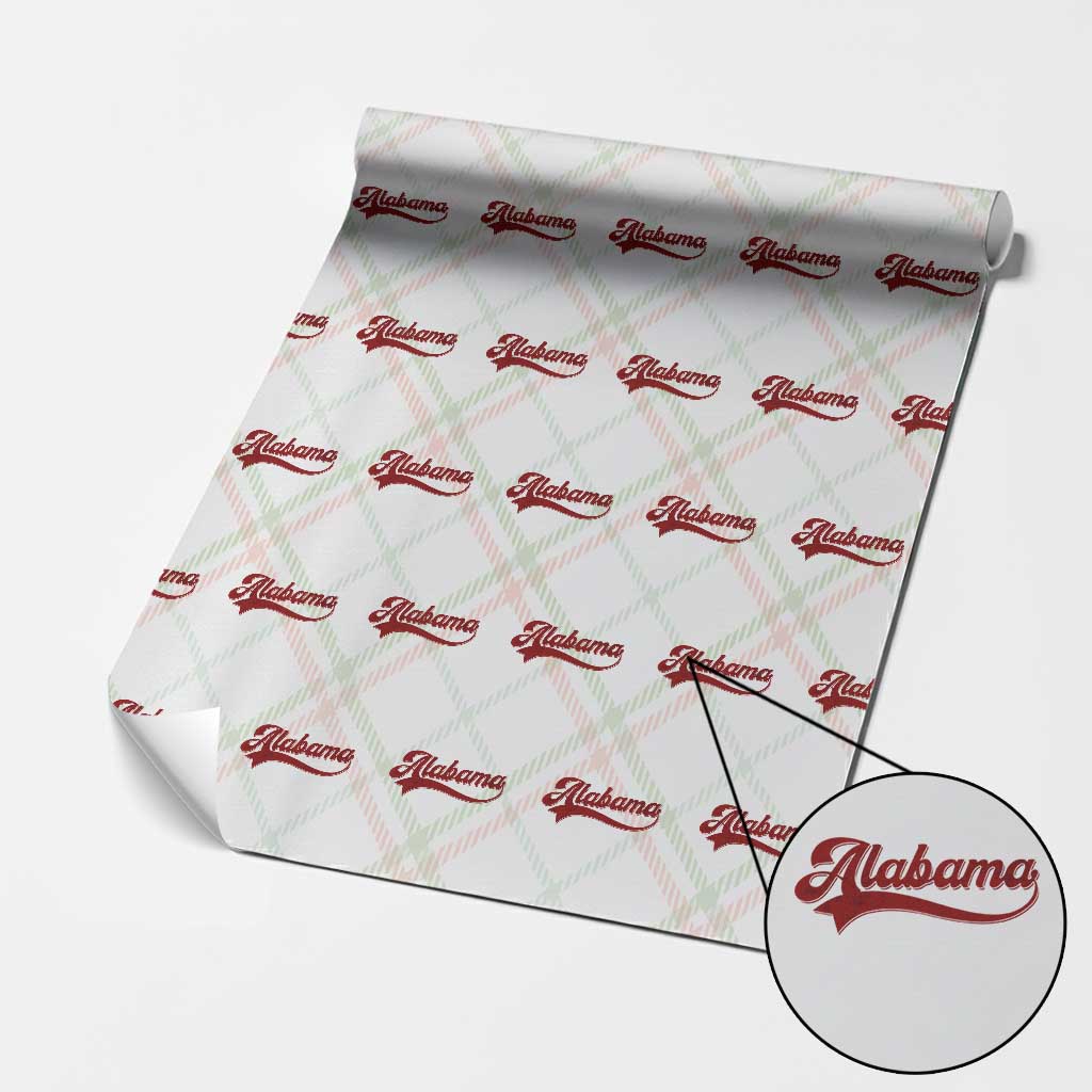 Alabama Fan Wrapping Paper Roll Vintage City Athletic Sports Game Day TS10 Christmas Plaid Print Your Wear