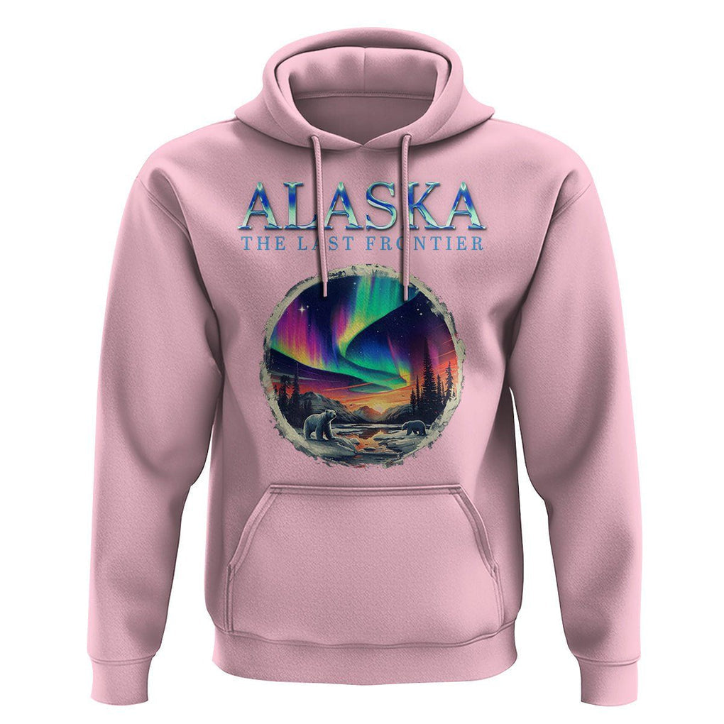 Alaska Aurora Hoodie The Last Frontier Polar Bear TS09 Light Pink Print Your Wear