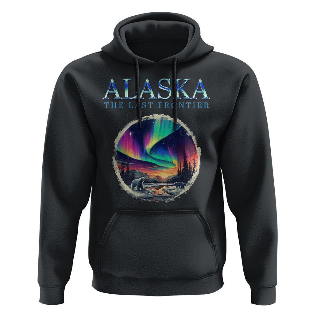 Alaska Aurora Hoodie The Last Frontier Polar Bear TS09 Black Print Your Wear