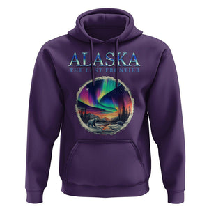 Alaska Aurora Hoodie The Last Frontier Polar Bear TS09 Purple Print Your Wear