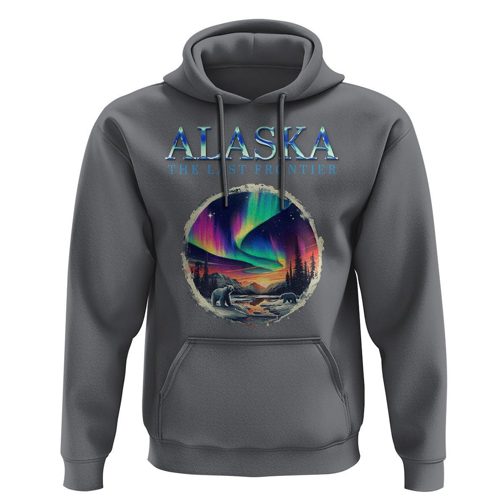 Alaska Aurora Hoodie The Last Frontier Polar Bear TS09 Charcoal Print Your Wear
