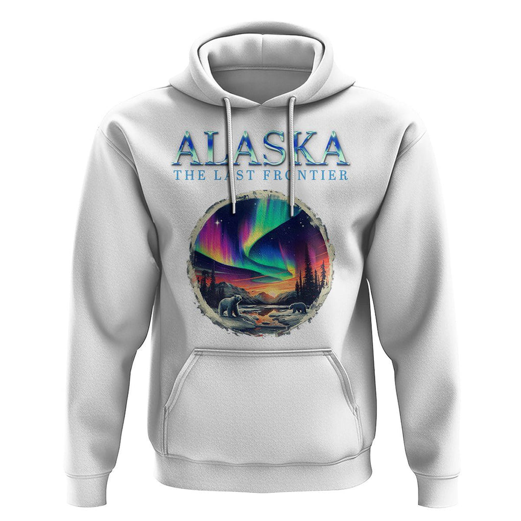 Alaska Aurora Hoodie The Last Frontier Polar Bear TS09 White Print Your Wear