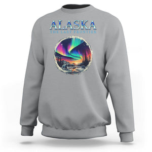 Alaska Aurora Sweatshirt The Last Frontier Polar Bear TS09 Sport Gray Print Your Wear