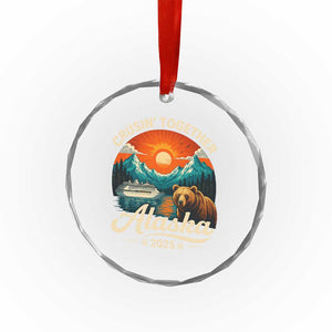 Alaska Cruise Crystal Glass Ornament Retro Alaskan Cruisin Together Matching Family Cruise TS10 Print Your Wear