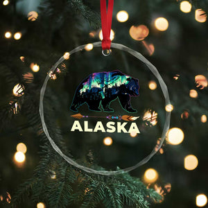 Alaska Crystal Glass Ornament Alaskan Night Sky Northern Lights Aurora Bear TS10 Print Your Wear